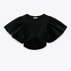 Zara Ruffled Crop Top